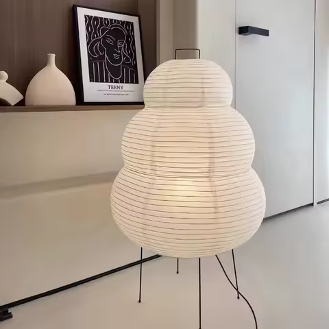 Japanese Xuan Paper Lamp Akari Modern originality Atmosphere Table Lamp 3-color Dimmable Eye Protect
