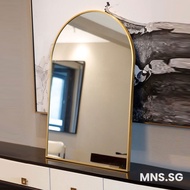 MNS Nordic Bathroom Mirror Toilet Wall Hanging Mirror Bathroom Toilet Entrance Decorative Mirror Makeup Vanity Mirror Bathroom Mirror Antique Mirror