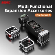 BRDRC Expansion Adapter for DJI OSMO Pocket 3 Multifunctional Frame Holder Clip Cycling/V-log for Po