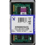 Kingston 2GB 800MHz Sodimm DDR2 800 200 Pin Notebook Value Ram KVR800D2S6/2GB