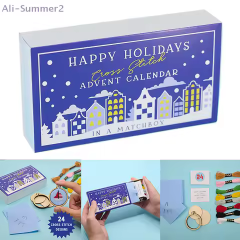 Christmas Cross Stitch Advent Calendar, Christmas Countdown Embroidery Kit, Christmas Advent Calenda