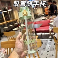 學生便攜 大容量運動水壺 耐熱水壺 耐熱水樽 耐熱耐冷水壺 吸管水壺 學校水樽 超大水樽 學生水樽 彈跳吸管 大容量 耐摔塑料水杯，款式：800ml綠色