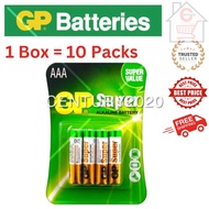 GP AAA/AA Battery AAA/AA Super Alkaline Battery 4pcs/pack 1 BOX
