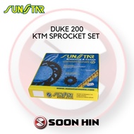 Ktm Duke 200 year 2011-2013 sprocket set kit *Sunstar* 520VX3 G&B 114ZB XRING