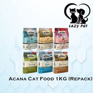 Acana (Grasslands / Indoor / Pacifica / Wild Prairie / Bountiful / Homestead) Grain Free Cat Food 1KG REPACK