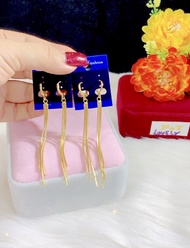 Đôi bông tai nữ mạ vàng 18k 24k rua dáng dài đơn giản 67-04102021 - bông tai nữ đẹp bông tai thời tr