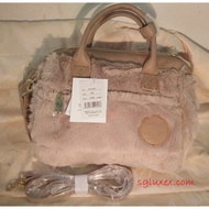 AT-H1281 Anello Mini Boston eco-Feather 2-way bag - Camel Beige