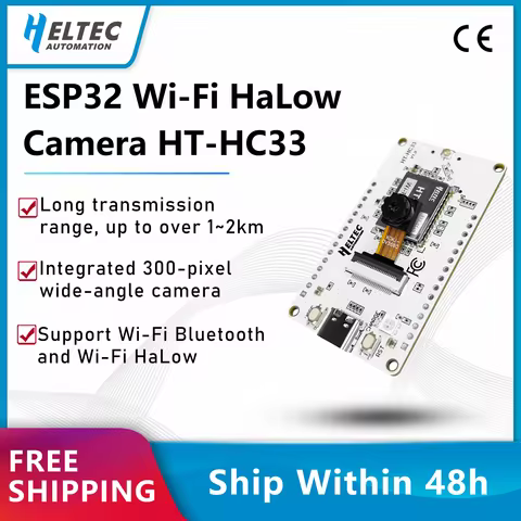 Heltec Wi-Fi HaLow HT HC33 ESP32 Camera Set Dual Band 24GHz Sub 1GHz MESH Wi-Fi Bluetooth Gateway Lo