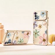 YBD Phone Case For Vivo Y19S Pro Y19E Y31 Pro Y29 4G 5G Girly Large Floral Print Cover Electroplated