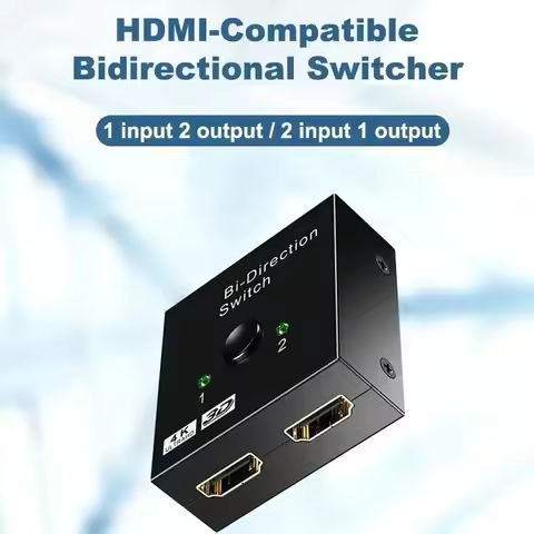 Switch HDTV 2.0 4K 60HZ HDTV Splitter Switcher 1x2 2x1 New Dual 2 Ports Adapter Converter Supports U