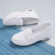 [Nurse Shoes] Air Cushion Nurse Shoes Female Nurse Shoes Flat Nurse Shoes Soft-Soled Nurse Shoes Hei