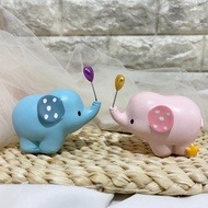Miniature ELEPHANT WITH BALOON CAKE DECORATION - DUMBO ELEPHANT CAKE DECORATION FOR HAND WORK PARKAR