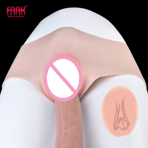 FAAK Realistic Silicone Briefs Fake Vaginal Hiding Gaff Hip Enhancer for Cosplay Transgender Crossdr