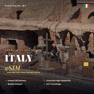 Italy eSIM 1GB-5GB & Unlimited Data | Instant eSIM Delivery | 5G/4G High Speed | REDXTRAVEL.MY
