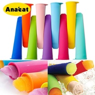 ANAEAT 4pcs food grade silicone popsicle mold DIY popsicle with lid silicone mold ice cream tool