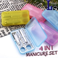 4 pcs Portable Manicure Set Pedicure Travel Tool Door gift Goodies Box Clipper Nail Cutter Nail Scissors Set