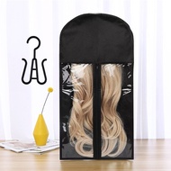 60/80cm Wig Storage Bag Hanging Dustproof Transparent Wig Storage Case Wig Organizer Bag With Hook