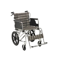 รถเข็นผู้ป่วยพับได้เบาะผ้า รุ่น ALK953L-46 พับได้-มีเบรคมือ(วีลแชร์,วิวแชร์, รถเข็นผู้สูงอายุ,wheelchair,รถเข็นพับได้)
