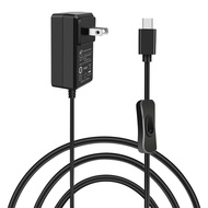 52Pi 18W 5V 3.6A Power Supply for Raspberry Pi 4/Orange Pi 5&5B, Type C Power Supply with ON/Off Swi