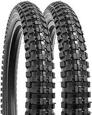 YunSCM 2-PCS 18" Mountain Bike Tires 18x2.40/64-355 Compatible with 18x2.35 18 x 2.40 Bike Tires (Y-
