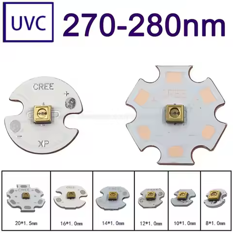 1pc UVC LED Diode 3535 275nm Lamp SMD Beads for UV Disinfection Equipment 270nm 280nm Deep violet ul