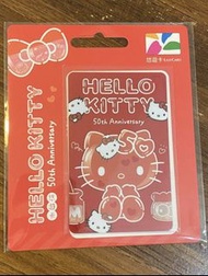 【全新 現貨】 hello kitty 50週年限定版悠遊卡 clear red