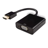 HDMI to VGA Adapter (HDMI to VGA Converter / VGA to HDMI Adapter) in Black
