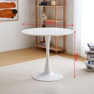 AiHome โต๊ะกลมสีขาว โต๊ะทำงานทรงกลมมินิมอล ใช้ในร้านกาแฟและร้านกินข้าว table สไตล์เรียบง่าย