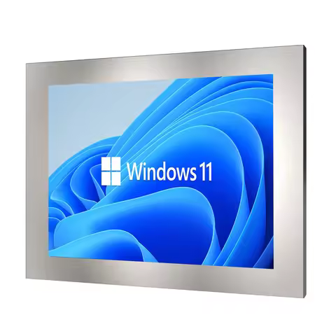 19'' 21.5'' VESA Mount Resistive Touch IP67 Computer Fanless Stainless Steel Panel Pc With Win11 Sys