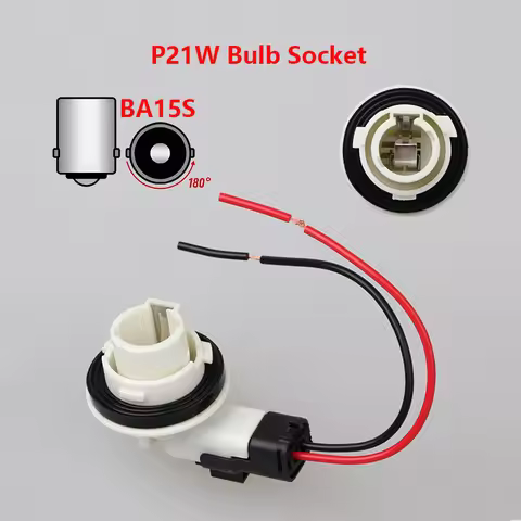 1x For Peugeot 408 3008 Ford Kuga Volvo XC60 Fog Light BA15S P21W Bulb Holder Connector Socket Adapt