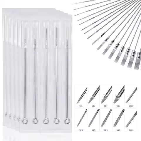 5-100pcs Sterilized Tattoo Needles RL RS M1 RM Tattoo Machine Needle for Tattoo Permanent Makeup Mac