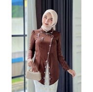 Terbaru!!! Kebaya Julia Janggan Rok Songket | Baju Kondangan Wisuda Rok Songket | Atasan Wanita Keba