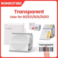 Official Niimbot B21 B1 Transparent Rolls Paper Waterproof Tearproof Sticker Adhesive Label Papers F