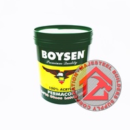 ♞,♘,♙Original Boysen Permacoat Latex White Paint For Concrete and Stone 1LITER - Majesteel