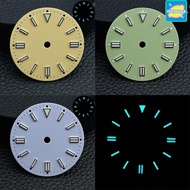 NIUYO Watch Dial Face, Aluminum alloy Luminous Green Luminous Dial, Easy Direct Install 28.5MM Dial 