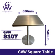 GVW【Square Table】Meja Stainless Steel Working Table Meja Dapur Dining Table Set Meja Makan Stainless Steel Kitchen Table