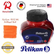 Pelikan 4001 62.5ml Ink Bottle - Brilliant Red / Fountain Pen Ink Bottle 1pc (ORIGINAL)