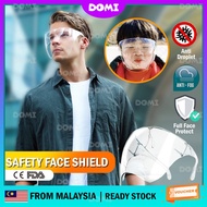 DOMI CLEAR STOCK Reusable Anti Fog PPE Mask Shield Mask Full Face Mask Eyemask Safety Faceshield Sunglasses