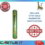Sea Lion C1101 GOLD - 4.8 Speed 1 Tube Dozen / 12 Shuttlecock For Tournament Superior Grade Sealion