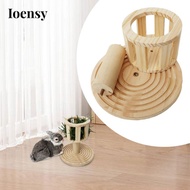 Ioensy Wooden Rabbit Hay Feeder Small Animals Grass Holder Bunny Cage Feeding Manger Bunny Hay Mange