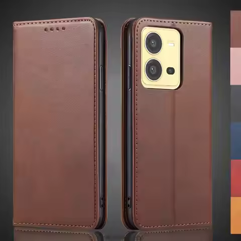 Magnetic attraction Leather Case for Vivo V25 /Vivo V25e 6.44" Holster Flip Cover Case Vivo V25 e Wa