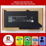 NEW DJ1J0 DELL LATITUDE 7280 7290 7380 7390 7480 7490 E7280 E7480 SERIES BATTERY 11.4V 42WH 3 CELLS 