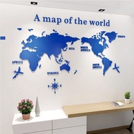 3D Acrylic World Map Earth Map Crystal Nordic Style Bedroom Living Room Sofa Background Wall Sticker
