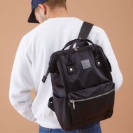 日本 Anello 黑色珠光防潑水牛津布 SABRINA 基本款 背囊