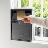 簡約日式信箱 雙面投遞孔 密碼鎖 鍍鋅板製 郵箱 意見箱