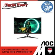AOC CQ32G3SE 31.5" QHD VA CURVED 165HZ GAMING MONITOR