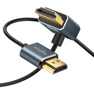 Twozoh Flexible HDMI to HDMI Cable Up Angled 270° 6.6FT, Ultra Thin and Slim HDMI Cord Support 3D/4K