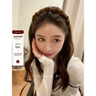 Suzyacc kr Autumn Winter French Retro Velvet Pleated Thin Headband 2025 Face Wash Headband Women2026