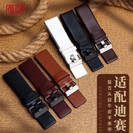 Leather Watch Strap Suitable for Diesel 4323 1657 1206 Lychee Leather Black Men's Pin Buckle Suitable for Accessories