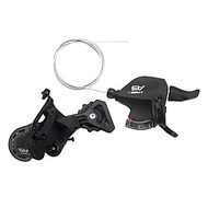 Mountain Bike Groupset Rear Derailleur &amp; Right Shifter Gear Brake Lever